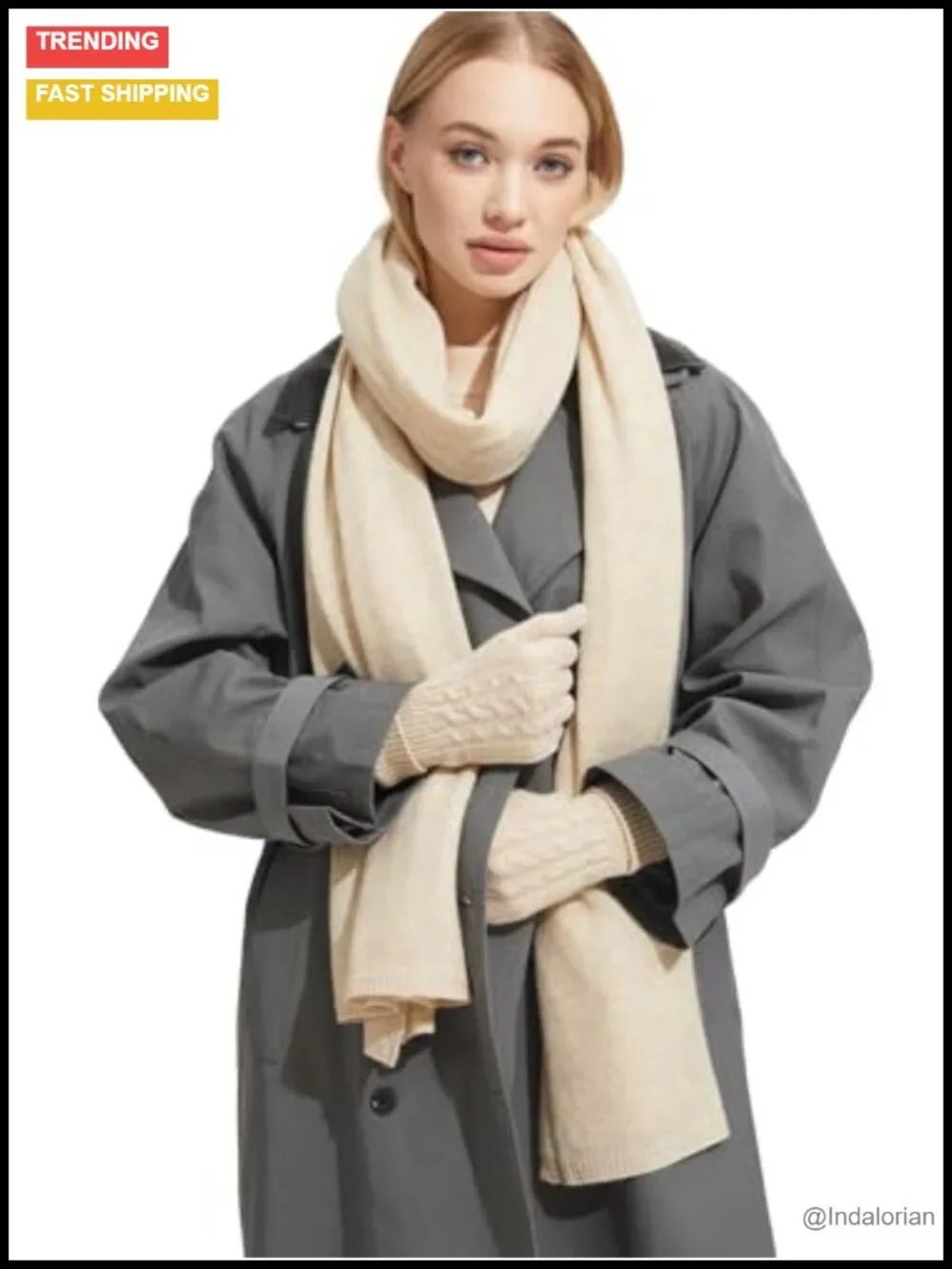 Luxury Cashmere Blend Shawl Wrap for Women, Oversized Pashmina Scarf, Travel